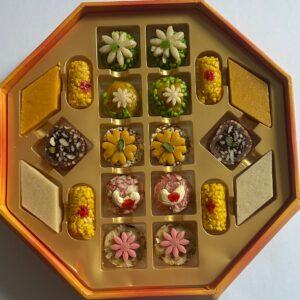 Diwali Traditional Sweet Box - 24 pieces large garbi box 450GM